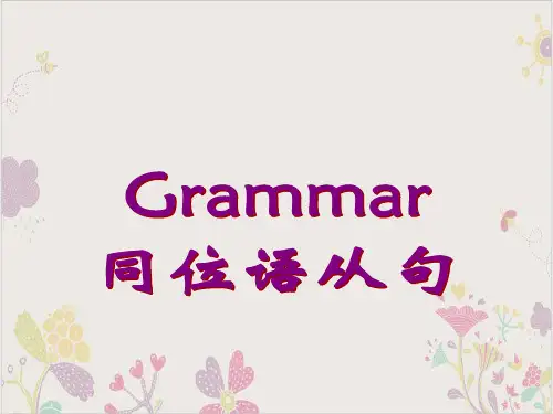 高考必考考点同位语从句35页PPT)