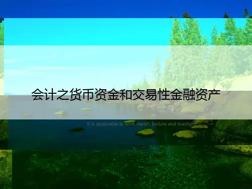 会计之货币资金和交易性金融资产