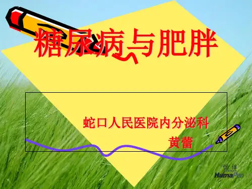 糖尿病与肥胖(1)PPT