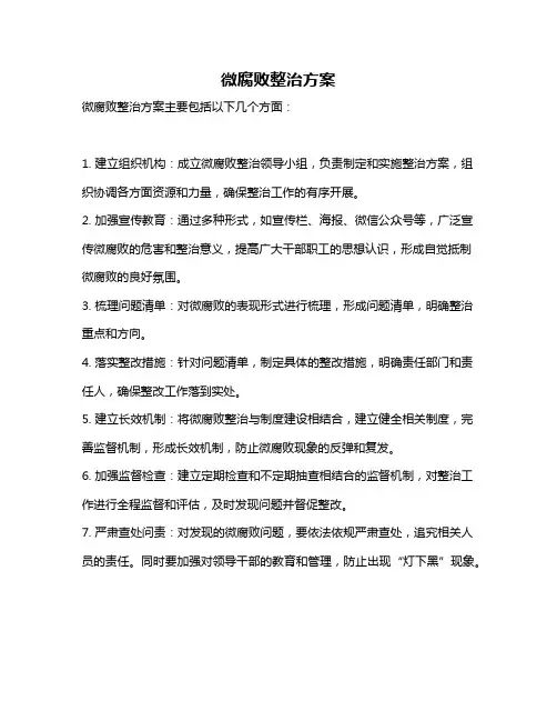 微腐败整治方案