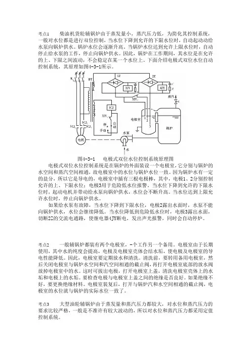 第四章 船舶机仓自动控制实例第三节 辅锅炉的自动控制195