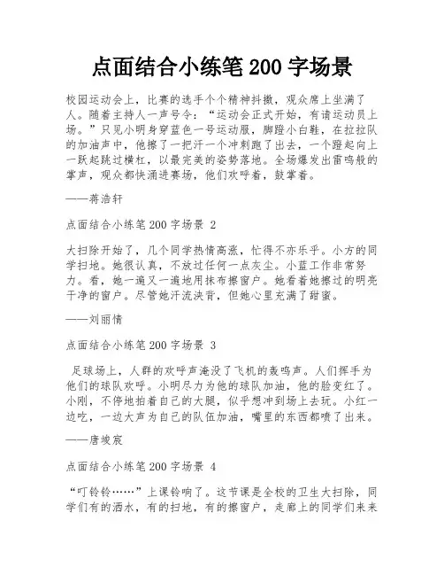 点面结合小练笔200字场景