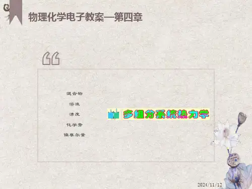 多组分体系热力学