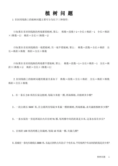 植树问题