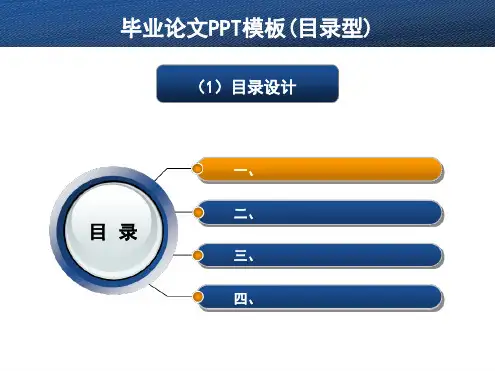 毕业论文PPT模板(目录型)精编