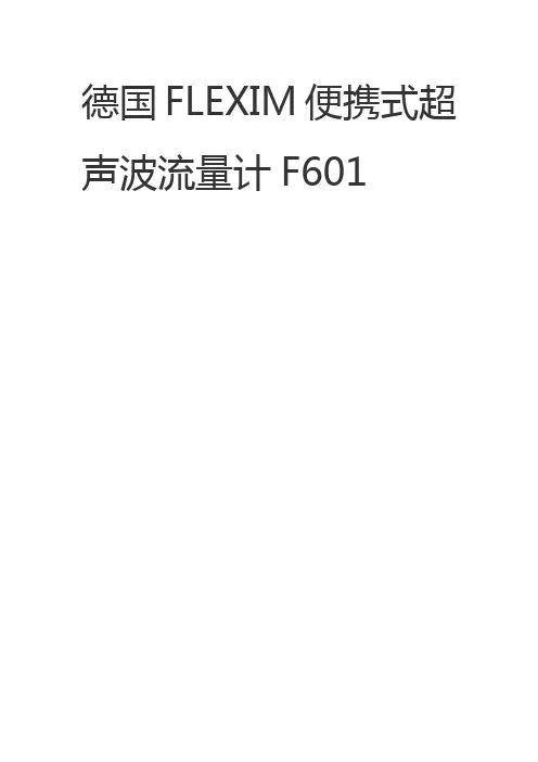 德国弗莱克森超声波流量计资料