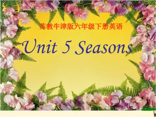 六年级英语下册 Unit 5(3)课件 苏教牛津版