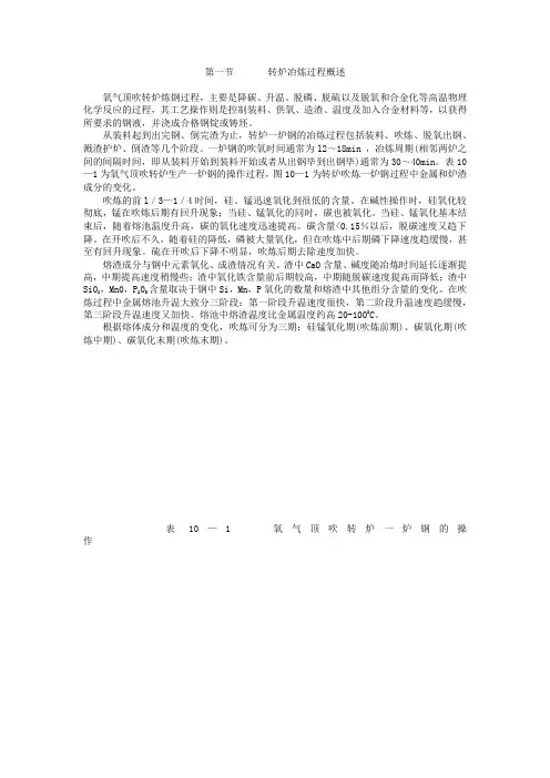 转炉冶炼