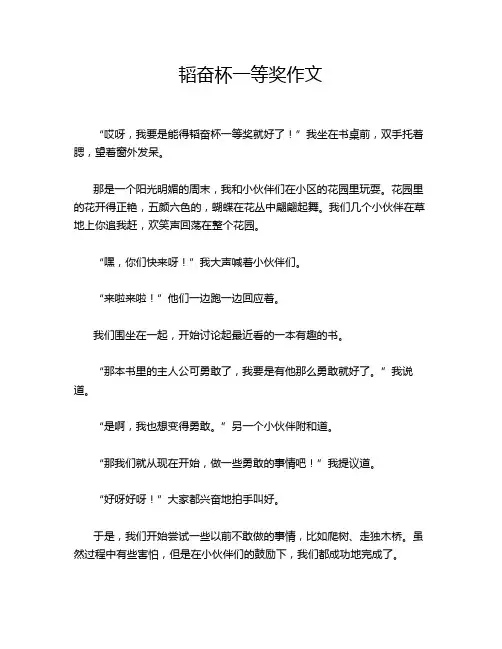 韬奋杯一等奖作文