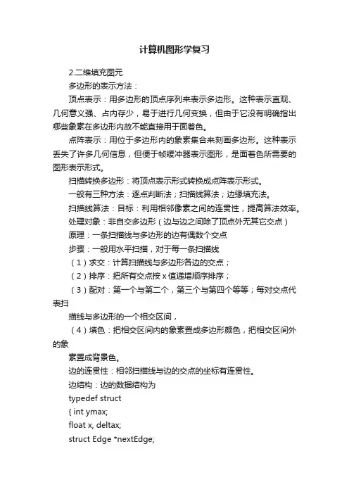 计算机图形学复习
