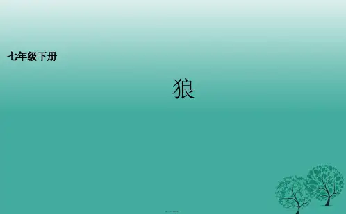 吉林省长市七年级语文下册18狼课件2长版