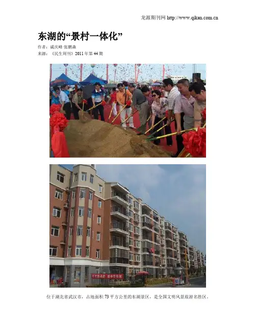 东湖的“景村一体化”