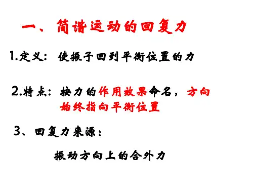 简谐运动的回复力和能量
