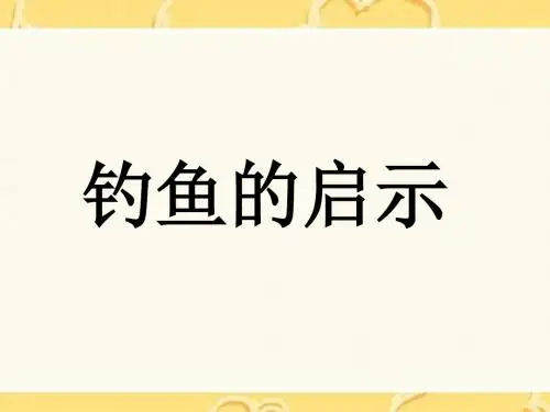 《钓鱼的启示》课件2
