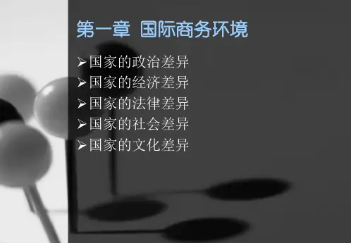 第1章国际商务环境