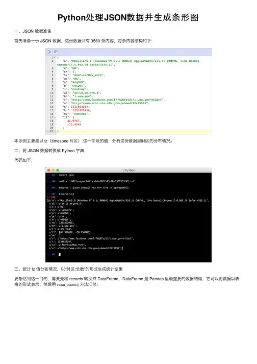 Python处理JSON数据并生成条形图