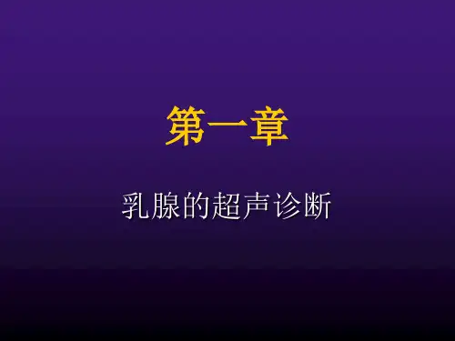 乳腺超声检查 PPT课件