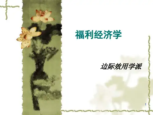 福利经济学边际效用学派PPT课件