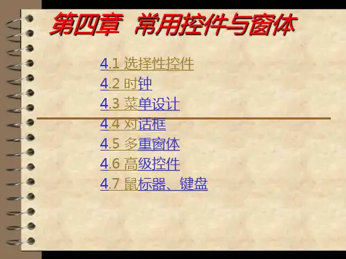 VB常用控件与窗体