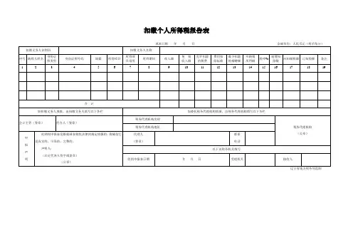 扣缴个人所得税报告表