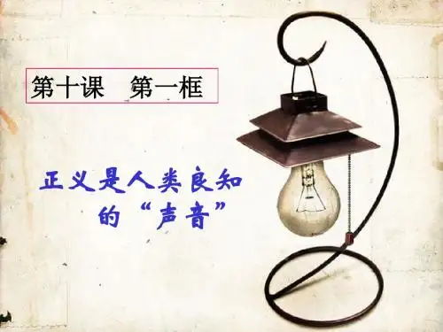 10.1正义是人类良知的声音
