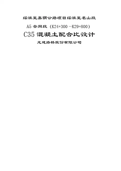 c5混凝土配合比设计(新)