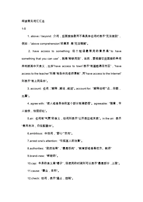 2017考研英语阅读常见词汇汇总