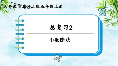 总复习2     小数除法五年级上册数学北师大版
