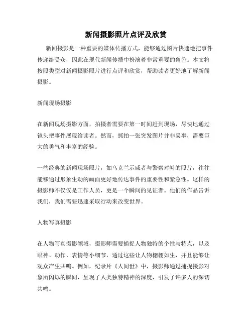 新闻摄影照片点评及欣赏