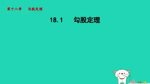 2024八年级数学下册第18章勾股定理18-1勾股定理新版沪科版