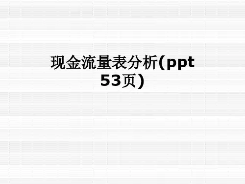 现金流量表分析(ppt 53页)