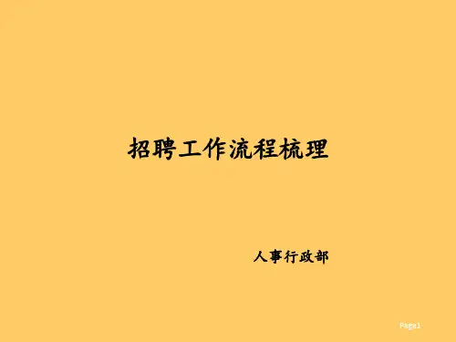 招聘流程梳理ppt课件