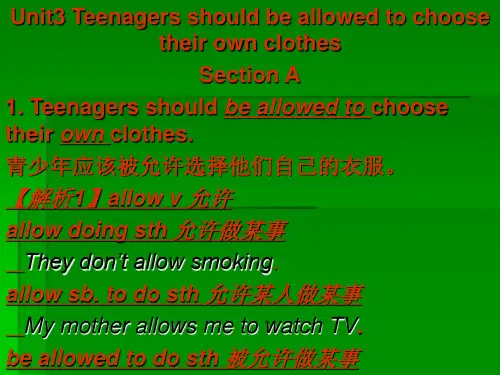 2013年9年级unit3知识点讲解SectionA