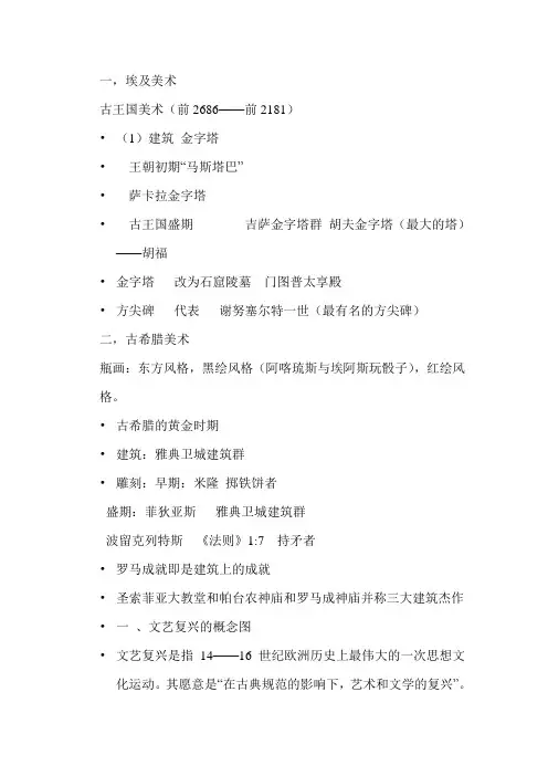 外美史复习纲要