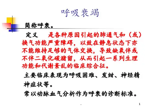 11第二篇第十一章呼吸衰竭PPT课件