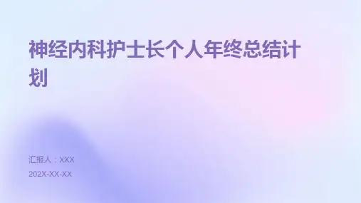 神经内科护士长个人年终总结计划PPT