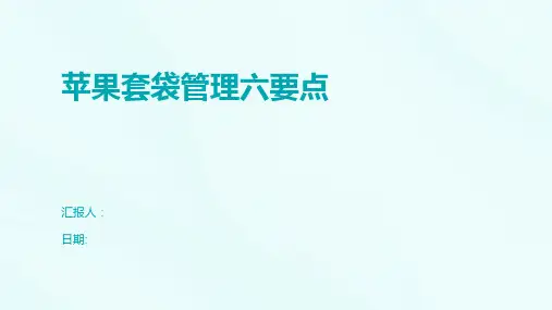 苹果套袋管理六要点