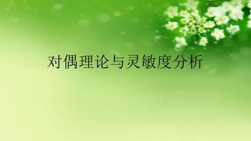对偶理论与灵敏度分析