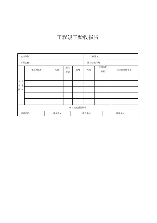 苏州市消防竣工验收备案表