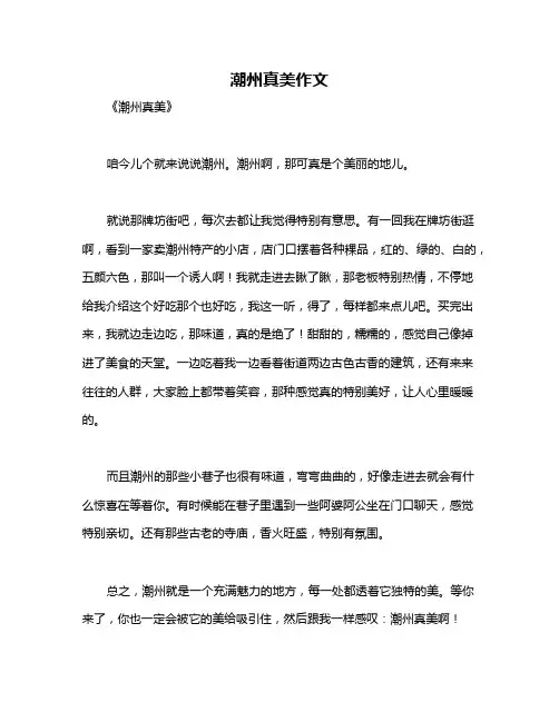 潮州真美作文