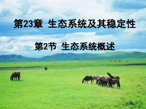 北师大版初中生物八年级下册第八单元第二十三章第2节 生态系统概述 课件
