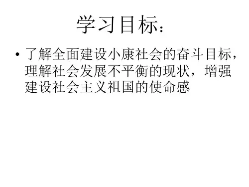 九年级政治全面建设小康社会(PPT)2-1