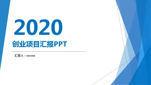 创业项目汇报PPT