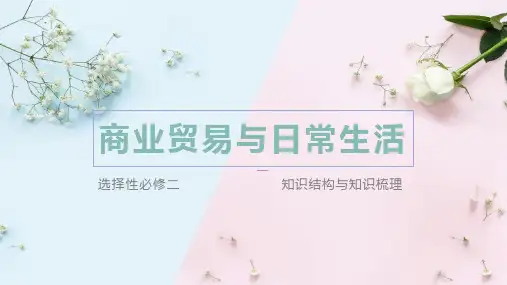商业贸易与日常生活(知识点串讲)-高二历史上学期期末考点(选择性必修2经济与社会生活)