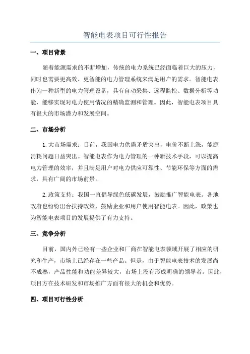 智能电表项目可行性报告