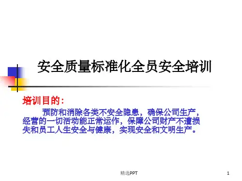 安全质量标准化全员培训