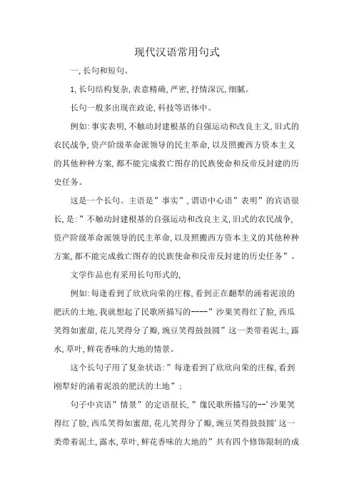 现代汉语常用句式