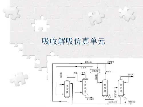 4.1-吸收解吸单元仿真操作
