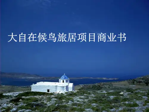 大自在候鸟旅居.商业计划书【恩美路演提供】