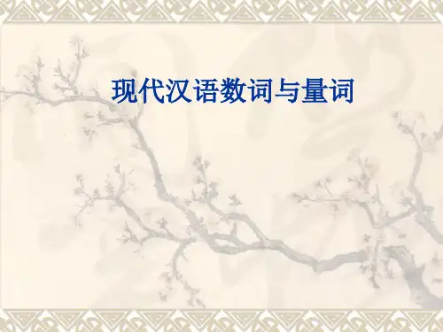 现代汉语数量词